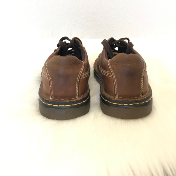 Dr Martens Mens Brown Leather Lace Up Shoes sz 8 - Picture 3 of 7
